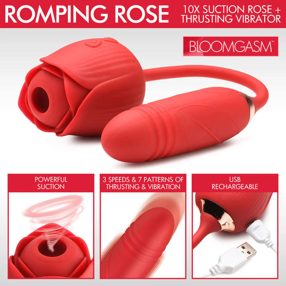A Thrusting and Suction Rose Toy - Image 9